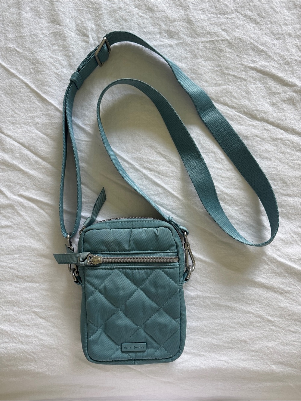 Vera Bradley Quilted Teal Crossbody Bag